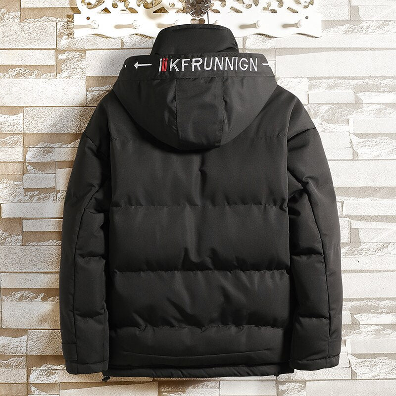 Parka Men Windbreak Plus Velvet Thicken